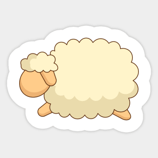 cute flat sheep character design Sticker